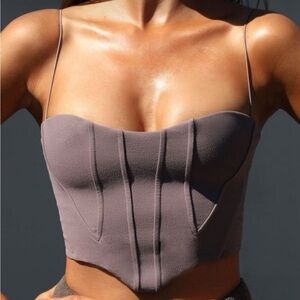 JOAH BROWN Contour Corset Tank Top S/M NWOT